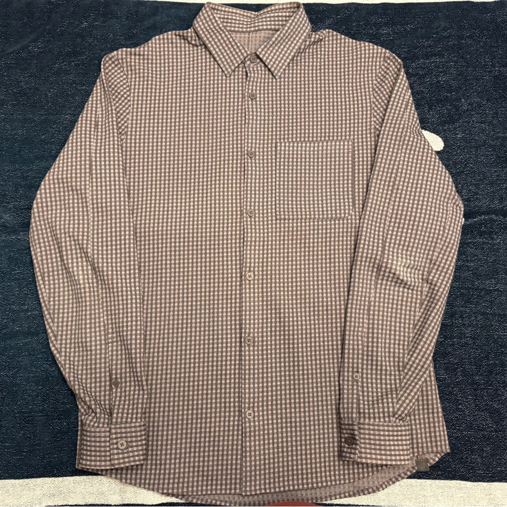 Lululemon Long Sleeve Button Up Shirt Check Pattern